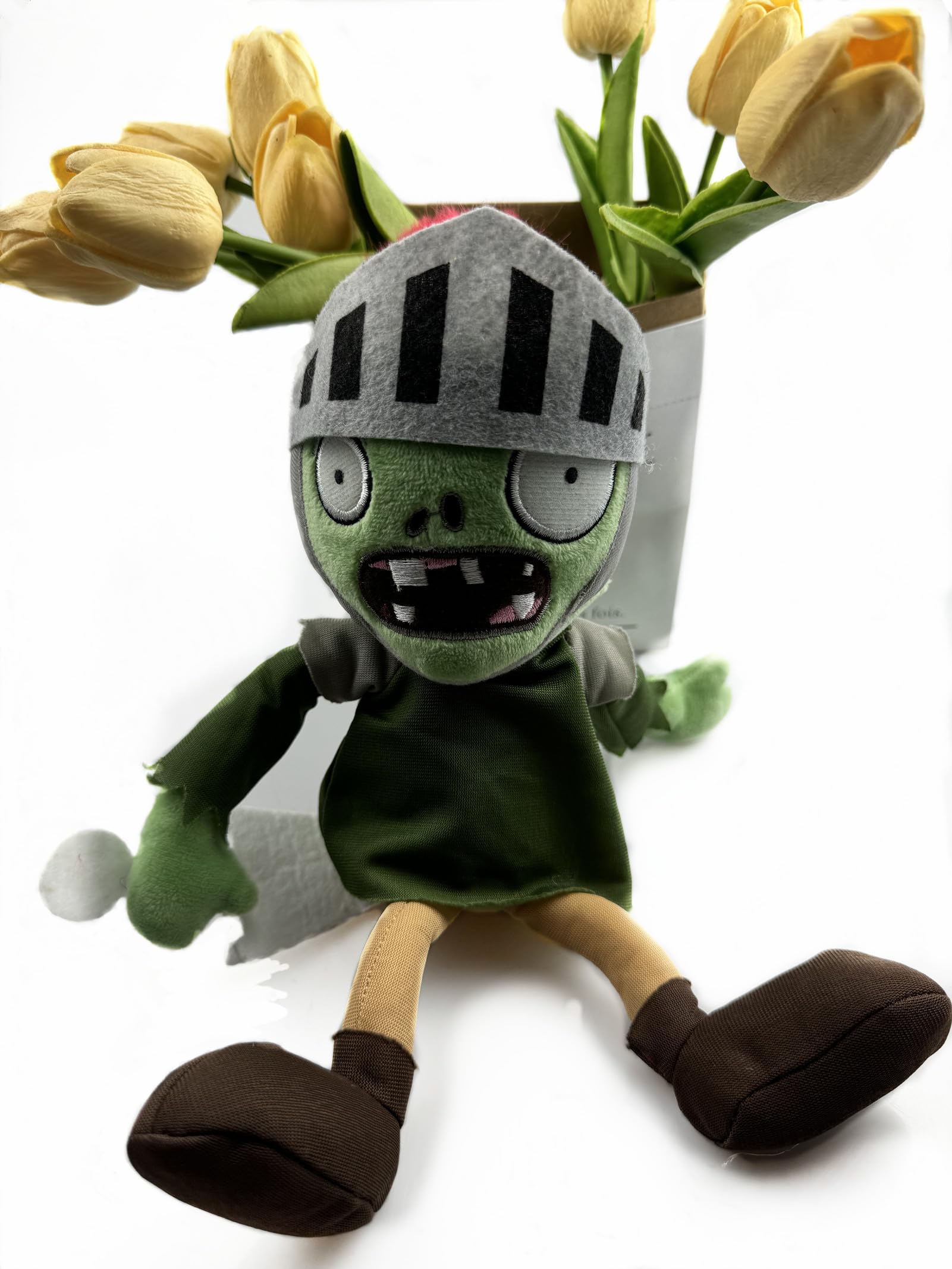 JHESAO 12" PVZ Plants and Knight Zombies Plush Toys Normal Zombies PVZ Plushies 1 2 Stuffed Soft Doll Knight Zombie New