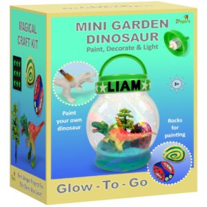 2Pepers DIY Light Up Dinosaur Nightlight Arts and Crafts for Kids, Best Birthday Gifts for Boys & Girls Ages 3 4 5 6 7 8 Years Old, Fun Stem Kit for Kids