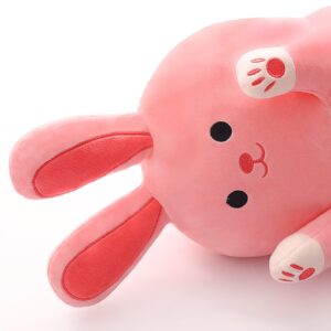 MIAOHAHA Soft Pink Bunny Plush Rabbit Doll, 27.6in Hugging Pillow Toy Gift for Kids & Girlfriend