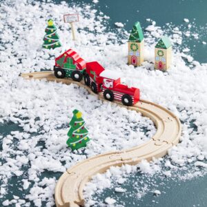 Mud Pie Children's Christmas Wooden Train Set