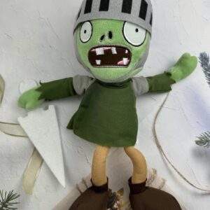 JHESAO 12" PVZ Plants and Knight Zombies Plush Toys Normal Zombies PVZ Plushies 1 2 Stuffed Soft Doll Knight Zombie New