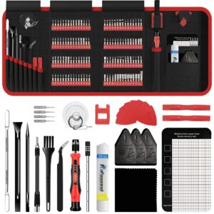 150 in 1 precision screwdriver set, computer repair tool kit, laptop screwdriver kit, electronics repair tool kit for pc macbook cell phone iphone nintendo switch ps4 xbox controller(red)