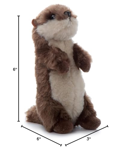 The Petting Zoo River Otter Stuffed Animal Plushie, Gifts for Kids, Wild Onez Babiez Wildlife Animals, River Otter Plush Toy 6 Inches