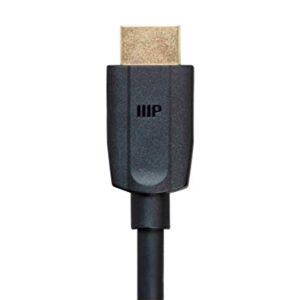 Monoprice 8K Ultra High Speed HDMI Cable - HDMI 2.1, 8K@60Hz, 4K@120Hz, 48Gbps, HDR, VRR, 15ft, Black