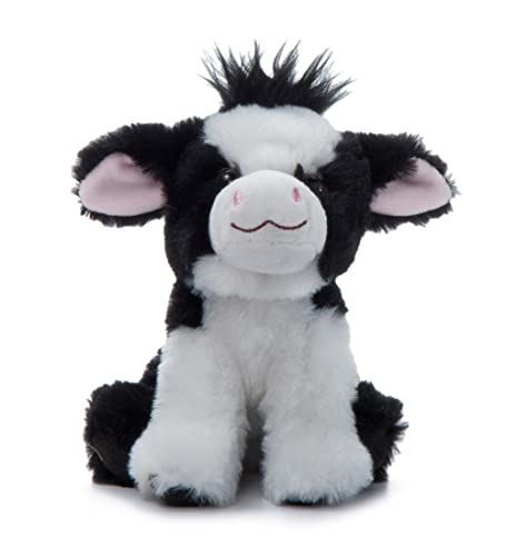 The Petting Zoo Cow Stuffed Animal Plushie, Gifts for Kids, Wild Onez Babiez Farm Animals, Cow Plush Toy 6 inches