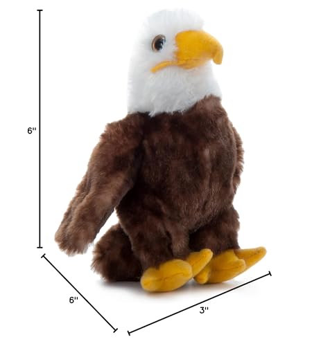 The Petting Zoo Bald Eagle Stuffed Animal Plushie, Gifts for Kids, Wild Onez Babiez Zoo Animals, Eagle Plush Toy 6 inches