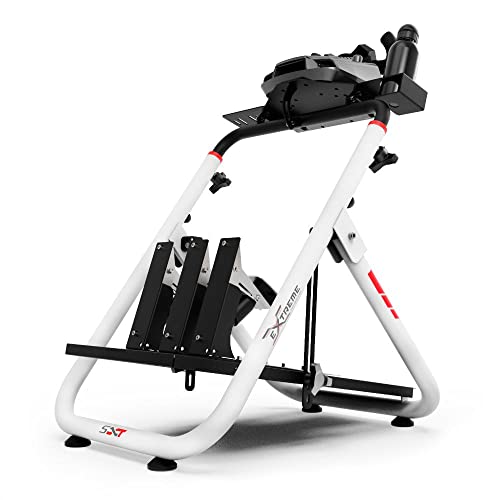 Extreme Sim Racing Wheel Stand Cockpit SXT V2 Racing Simulator - Racing Wheel Stand WHITE Edition For Logitech G25, G27, G29, G920, Thrustmaster And Fanatec - WHEEL LOCKS INCLUDE