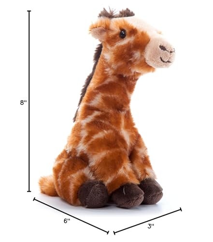 The Petting Zoo Giraffe Stuffed Animal Plushie, Gifts for Kids, Wild Onez Babiez Zoo Animals, Giraffe Plush Toy 6 inches