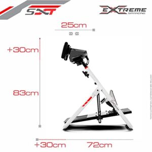 Extreme Sim Racing Wheel Stand Cockpit SXT V2 Racing Simulator - Racing Wheel Stand WHITE Edition For Logitech G25, G27, G29, G920, Thrustmaster And Fanatec - WHEEL LOCKS INCLUDE