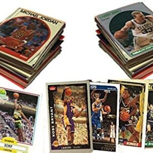 Alleo 100 Official NBA Basketball Cards, Rookies, Stars, Hall of Fame and 1 Authentic Autograph or Jersey Cards