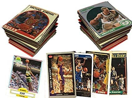 Alleo 100 Official NBA Basketball Cards, Rookies, Stars, Hall of Fame and 1 Authentic Autograph or Jersey Cards