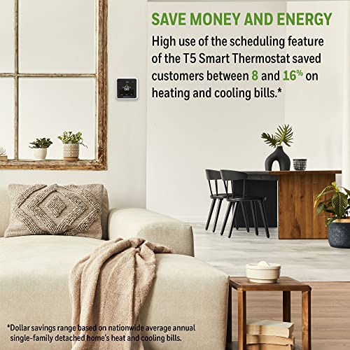 Honeywell Home RTH8800WF2022, T5 WiFi Smart Thermostat, 7 Day-Programmable Touchscreen, Alexa Ready, Geofencing Technology, Energy Star, C-Wire Required