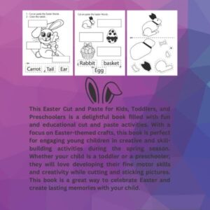 Easter Cut and Paste for Kids, Toddlers Preschool: Cut and Paste for Kids, Toddlers Preschool