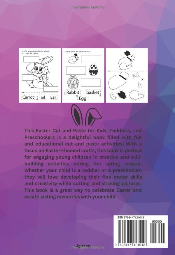 Easter Cut and Paste for Kids, Toddlers Preschool: Cut and Paste for Kids, Toddlers Preschool