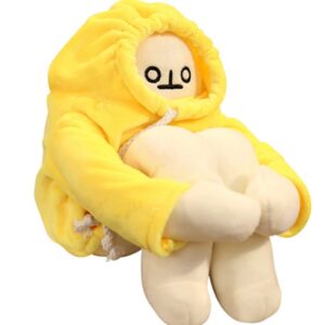 oukeyi 16inch banana doll, plush banana toy manwith magnet funny changeable plush pillow toy, funny man doll decompression toy birthday gift