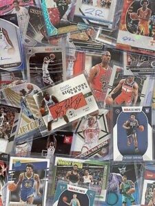 alleo 100 official nba basketball cards, rookies, stars, hall of fame and 1 authentic autograph or jersey cards