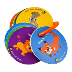 MOLLYBEE KIDS Toddler Action Cards Animal Moves and Sounds, Gifts for Ages 2+