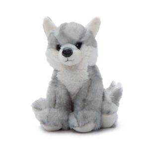 The Petting Zoo Wolf Stuffed Animal Plushie, Gifts for Kids, Wild Onez Babiez Wildlife Animals, Grey Wolf Plush Toy 6 inches