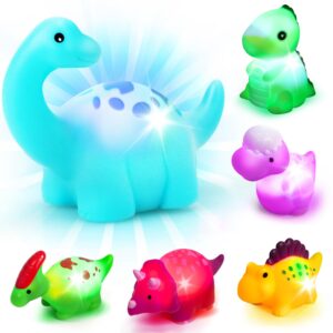 TOY Life Dinosaur Bath Toys for Kids Ages 4-8, Bath Toys for Kids Ages 1-3, Light Up Bath Toys for Boys Girls, Toddler Bath Time Toy, Baby Bath Toys, No Hole Bath Toys, Bathtub Toy for Toddler.