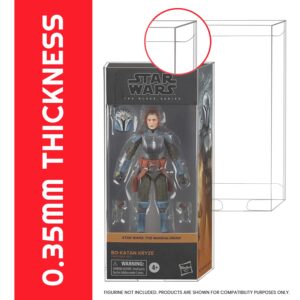 EVORETRO Action Figure Display Protective Case for Star Wars Black Series with Angled Corners Regular, 6 inches Boxed Carded Action Figures - 10 Pack - Ultra Clear PET Plastic Box Protector