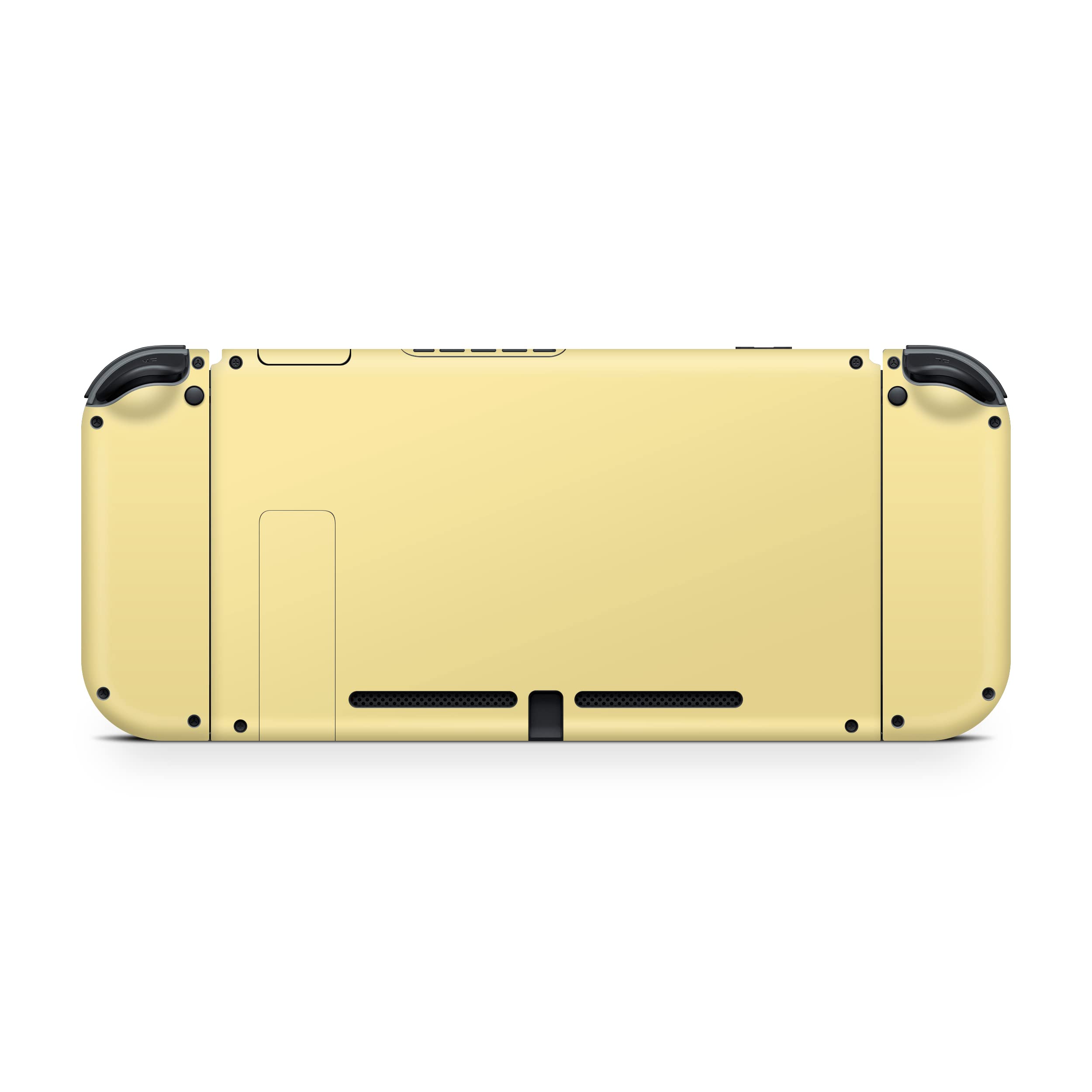 Tacky Design Classic Pastel Solid Color, Yellow, and Orang Skin Compatible with Nintendo Switch, Skin Vinyl 3m Stickers Moon Full wrap Cover (Yellow)