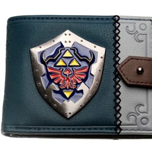 yzohu Legend of Zelda Snap Close Metal Logo Bi-Fold Wallet