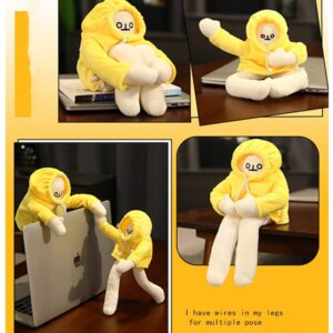 OUKEYI 16Inch Banana Doll, Plush Banana Toy Manwith Magnet Funny Changeable Plush Pillow Toy, Funny Man Doll Decompression Toy Birthday Gift