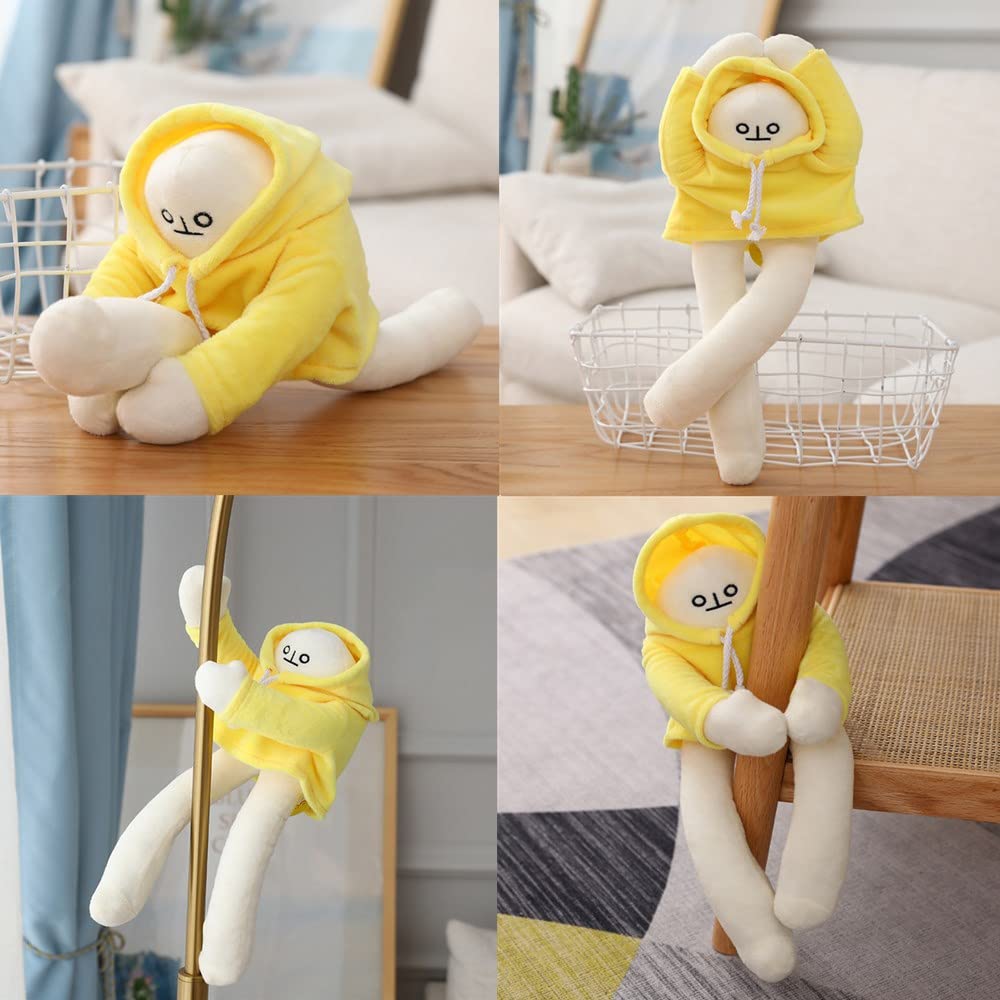 OUKEYI 16Inch Banana Doll, Plush Banana Toy Manwith Magnet Funny Changeable Plush Pillow Toy, Funny Man Doll Decompression Toy Birthday Gift