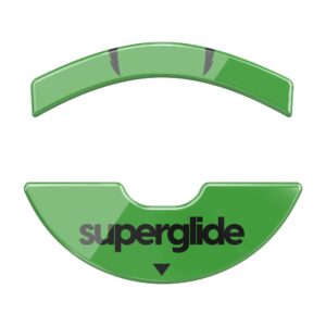 superglide1 - super smooth polished surface mouse feet/skates made with ultra strong flawless glass super fast smooth and durable sole for razer viper 8k / viper [green]