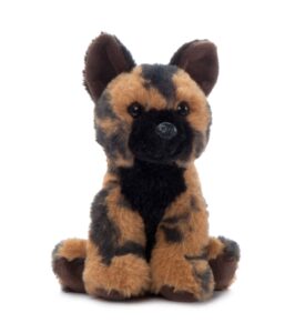 the petting zoo african wild dog stuffed animal plushie, gifts for kids, wild onez babiez zoo animals, zoologee african wild dog plush toy 6 inches