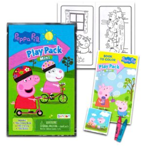 Peppa Pig Mini Party Favors Set for Kids - Bundle with 24 Mini Peppa Pig Grab n Go Play Packs with Coloring Pages, Stickers and More (Peppa Pig Birthday Party Supplies)