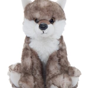 The Petting Zoo Timber Wolf Stuffed Animal Plushie, Gifts for Kids, Wild Onez Babiez Wildlife Animals, Wolf Plush Toy 6 inches