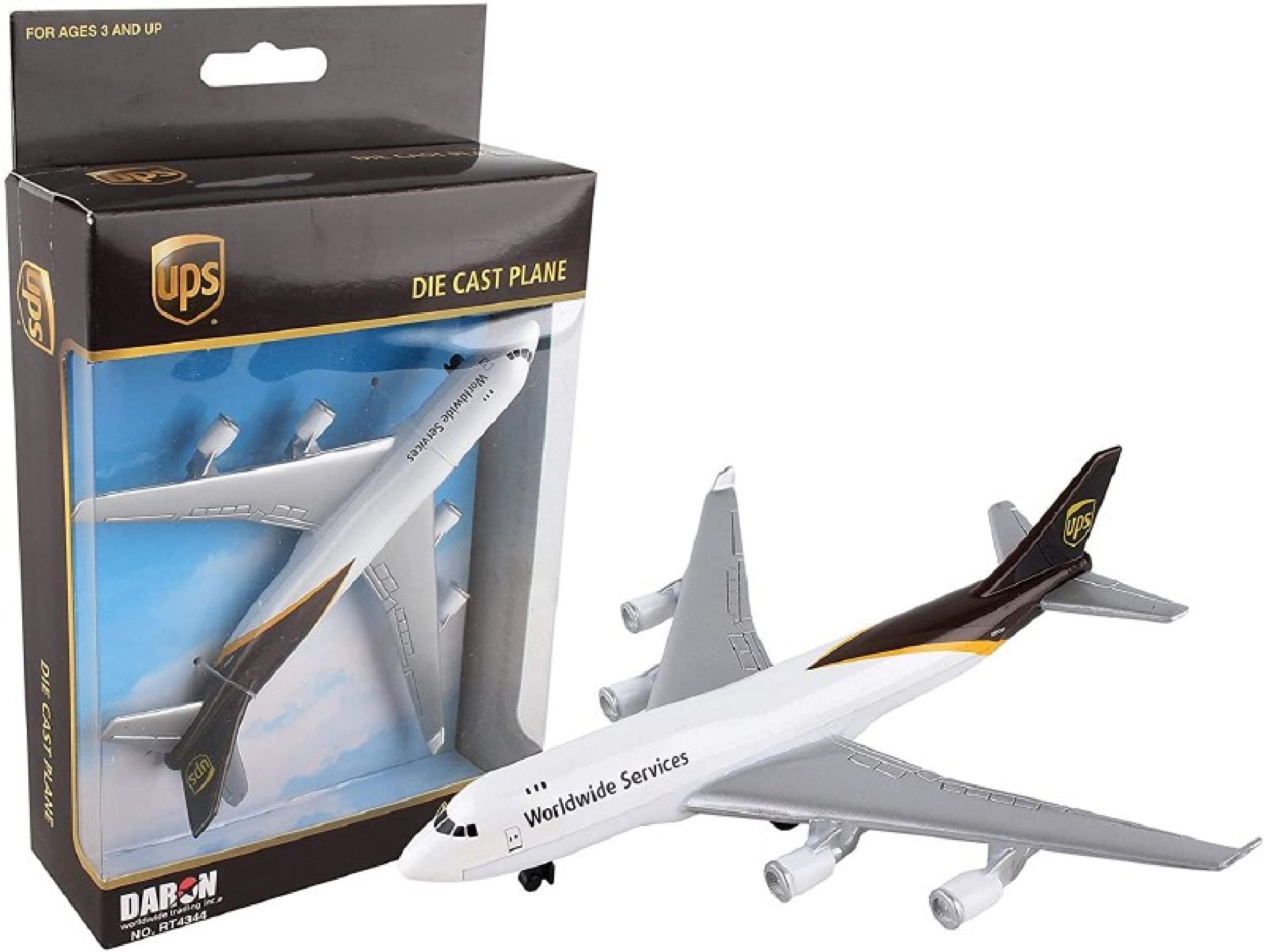 Matty's Toy Stop Daron UPS (United Parcel Service) Package Truck & Plane Deluxe Gift Set Bundle with Exclusive Storage Bag - 2 Pack