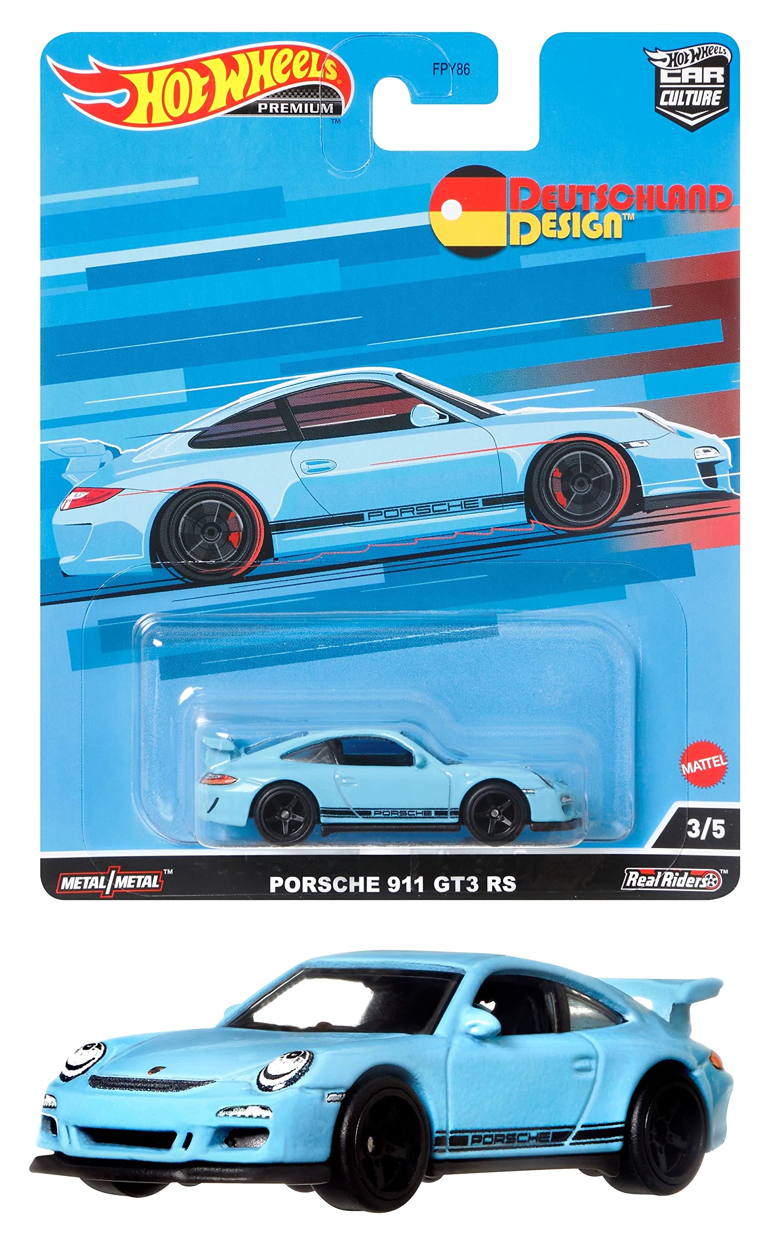 Hot Wheels Car Culture Circuit Legend, Premium 1:64 Scale Die-Cast Porsche 911 GT3 RS, Collectable Vehicle