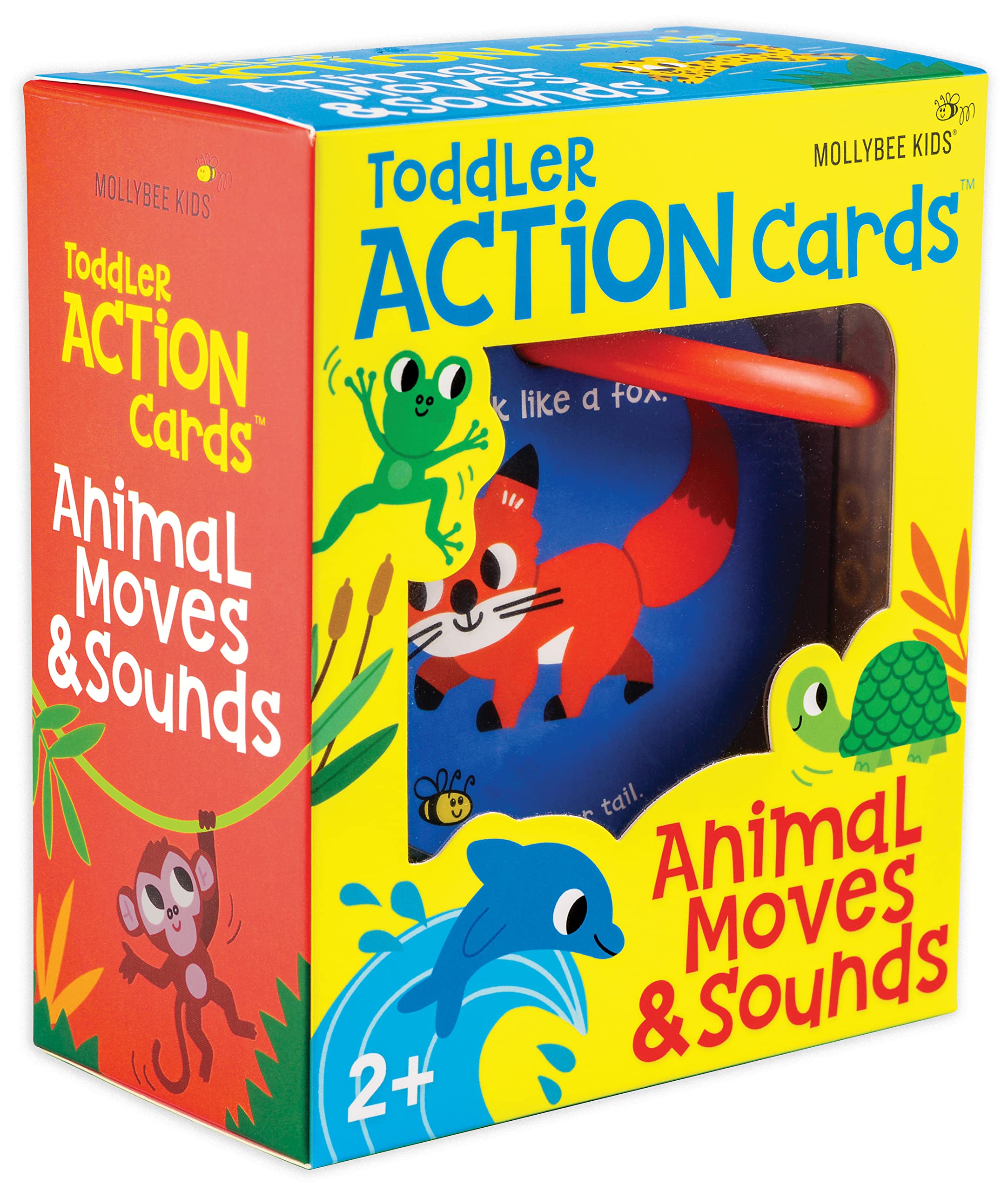 MOLLYBEE KIDS Toddler Action Cards Animal Moves and Sounds, Gifts for Ages 2+