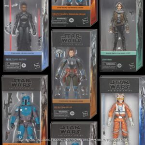 EVORETRO Action Figure Display Protective Case for Star Wars Black Series with Angled Corners Regular, 6 inches Boxed Carded Action Figures - 10 Pack - Ultra Clear PET Plastic Box Protector