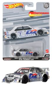 hot wheels car culture circuit legend, premium 1:64 scale die-cast 1994 amg mercedes c-class dtm touring car, collectable vehicle