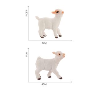 BLAPNK 3 Pcs Realistic Sheep Animals Model Figurine Toy Cake Toppers, Barn Farm Goat Family Figure Collection Playset Preschool Science Educational Learning Cognitive Props