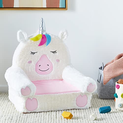 Amazon Basics Children's Plush Toddler Chair, Unicorn, Medium, Multicolor