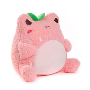 Cuddle Barn PlushGoals - Strawberry Wawa Super Soft Cute Kawaii Froggie Dressed As Fruit Collectible Stuffed Animal Plush Toy, 9 inches