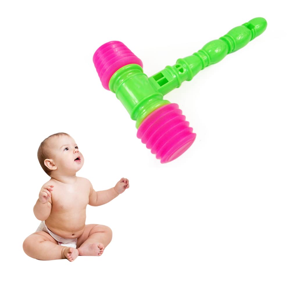 CurcKua Hammer Pounding Toy Squeaky Hammer, Baby Hammer Toy, Sounding Hammer Toy, Plastic Percussion Sounding Hammer Funny Squeaky Toys for Kids Random Color