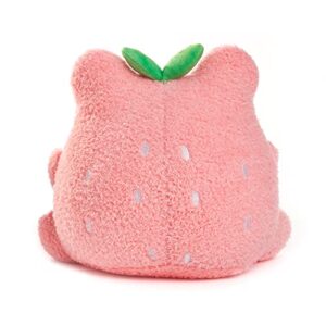 Cuddle Barn PlushGoals - Strawberry Wawa Super Soft Cute Kawaii Froggie Dressed As Fruit Collectible Stuffed Animal Plush Toy, 9 inches