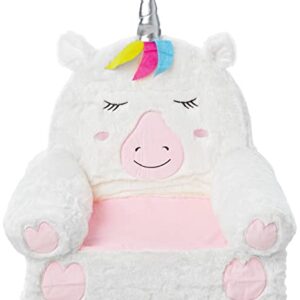 Amazon Basics Children's Plush Toddler Chair, Unicorn, Medium, Multicolor