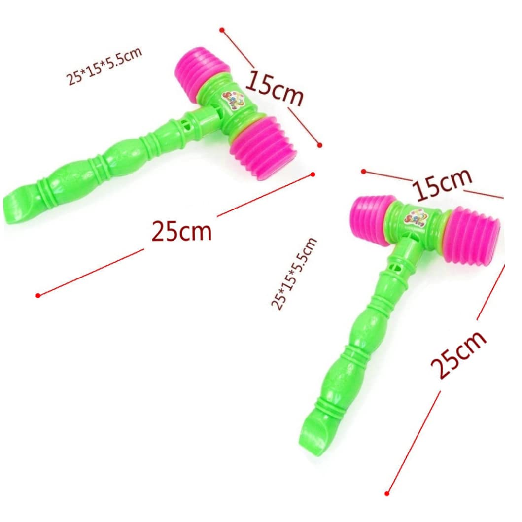 CurcKua Hammer Pounding Toy Squeaky Hammer, Baby Hammer Toy, Sounding Hammer Toy, Plastic Percussion Sounding Hammer Funny Squeaky Toys for Kids Random Color