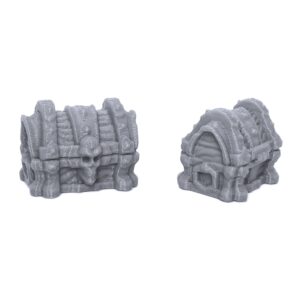 EnderToys Epic Chests by Makers Anvil, 3D Printed Tabletop RPG Scenery and Wargame Terrain for 28mm Miniatures