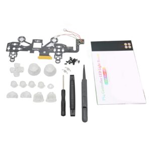 Controller Parts for Ps4, Luminated Led Kit 8 Colors 19 Modes Diy Replacement Controller Screwdriver Repair Kit for Ps4 Controller