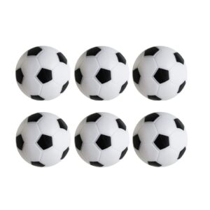 harapu foosball table replacement foosballs, 36mm game table size black and white tabletop sports soccer balls - 6 pack