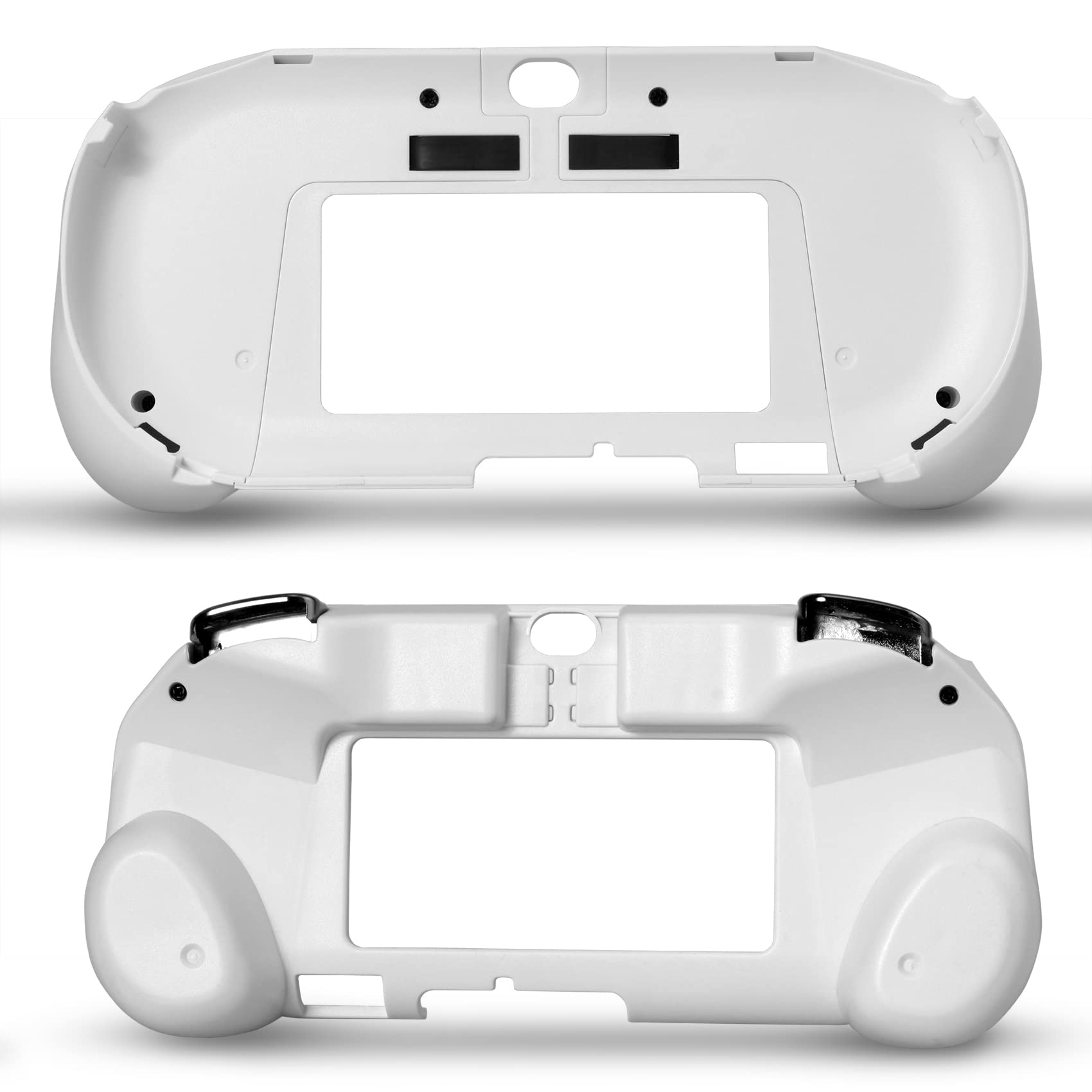 Gorliskl Hand Grip Handle Joypad Protective Case with L2 R2 Trigger Button Grip Shell Controller Protective Case for Sony PlayStation PS Vita 2000 PSV 2000 PS Vita Slim.（White）