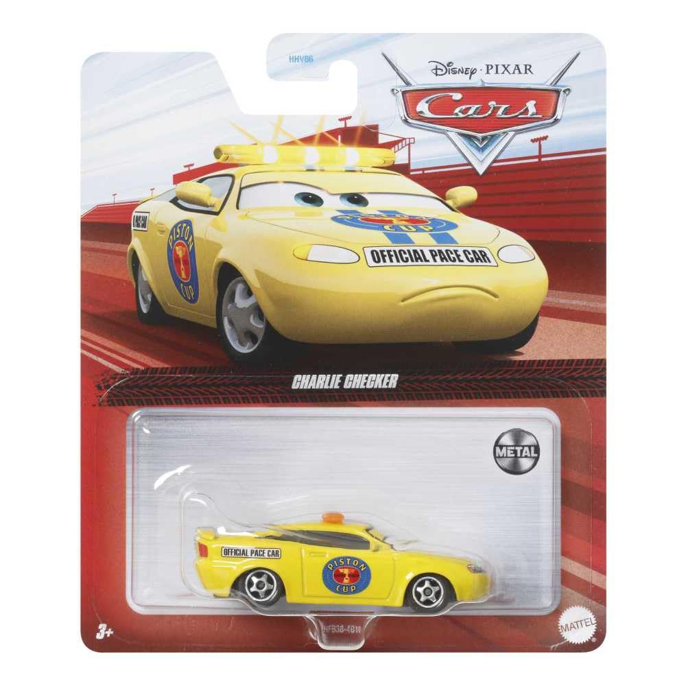 Disney Pixar Cars Charlie Checker 1:55 Scale Metal Car Piston Cup Pace Car