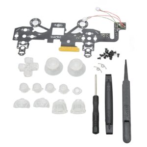 Controller Parts for Ps4, Luminated Led Kit 8 Colors 19 Modes Diy Replacement Controller Screwdriver Repair Kit for Ps4 Controller